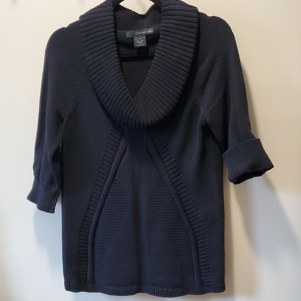 Calvin Klein Jeans Black Cowl Neck Sweater